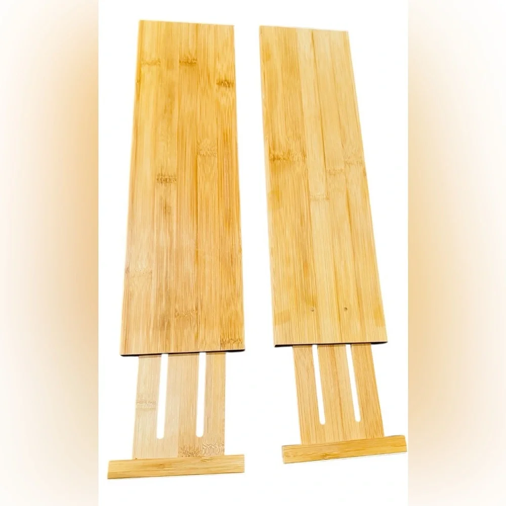 NWT Container Store bamboo deep drawer dividers sustainable organization